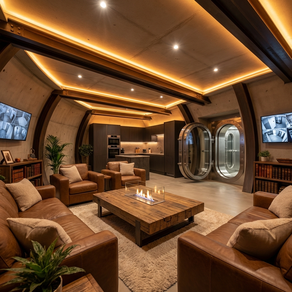 最先端の地下シェルター内観